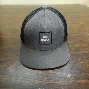 RVCA Hat Snapback Gray Mens One Size Casual Logo‎ Comfort